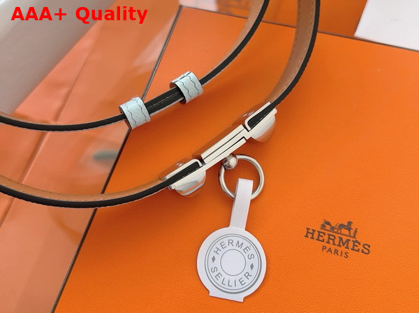 Hermes Rivale 18 Belt in Light Blue Epsom Calfskin Replica