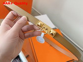 Hermes Rivale 18 Belt in Oat Milk Epsom Calfskin Replica