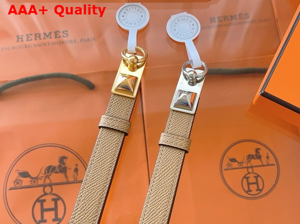 Hermes Rivale 18 Belt in Oat Milk Epsom Calfskin Replica