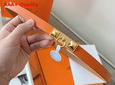 Hermes Rivale 18 Belt in Orange Epsom Calfskin Replica