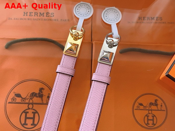Hermes Rivale 18 Belt in Pink Epsom Calfskin Replica