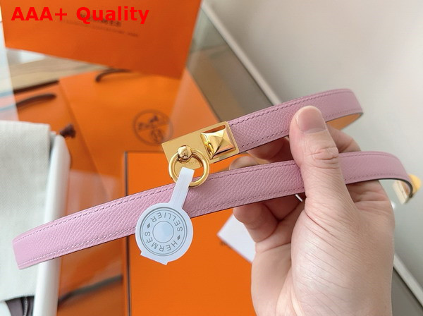Hermes Rivale 18 Belt in Pink Epsom Calfskin Replica