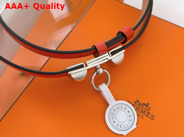 Hermes Rivale 18 Belt in Red Epsom Calfskin Replica
