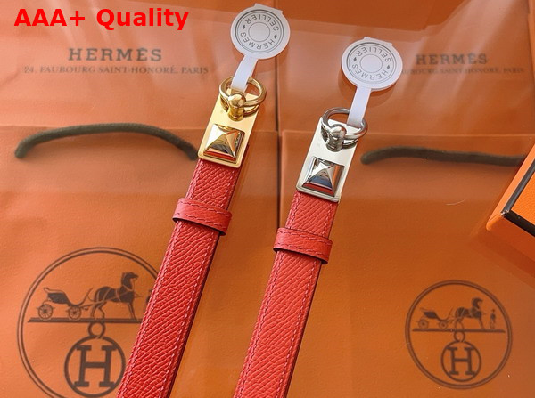 Hermes Rivale 18 Belt in Red Epsom Calfskin Replica