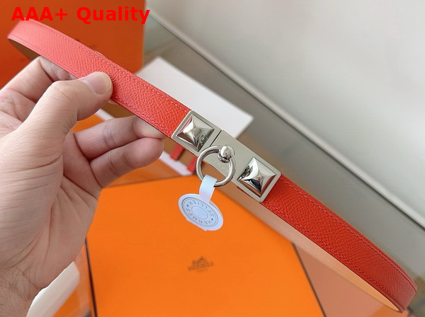Hermes Rivale 18 Belt in Red Epsom Calfskin Replica