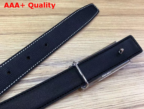Hermes Rivale Belt in Black Epsom Calfskin Leather Replica