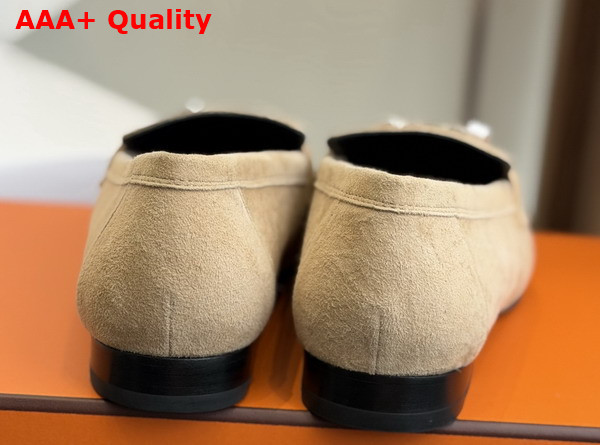 Hermes Royal Loafer in Beige Sable Suede Goatskin Replica