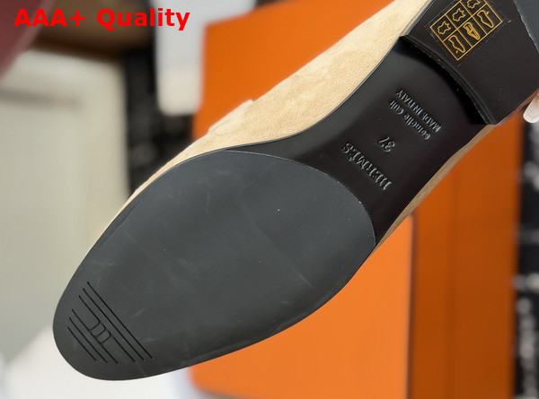 Hermes Royal Loafer in Beige Sable Suede Goatskin Replica