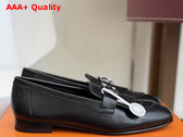 Hermes Royal Loafer in Noir Goatskin Replica