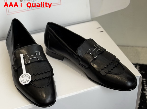 Hermes Royal Loafer in Noir Goatskin Replica
