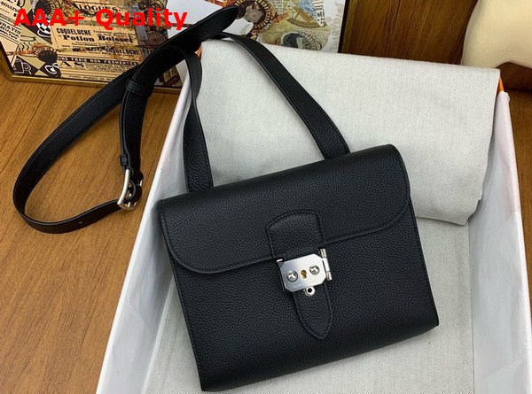 Hermes Sac a Depeches 21 Bag in Black Togo Leather Replica