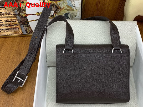 Hermes Sac a Depeches 21 Bag in Dark Brown Togo Leather Replica