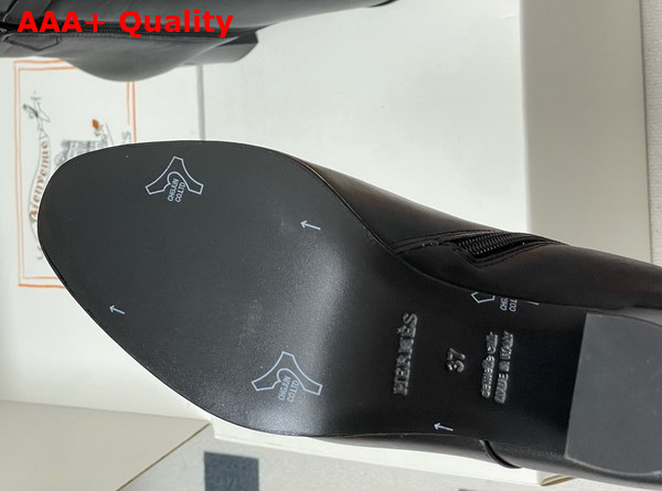 Hermes Saint Germain Ankle Boot in Black Calfskin with Silver Iconic Buckle Replica