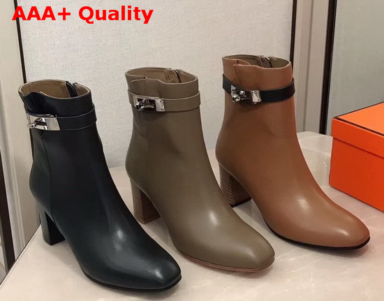 Hermes Saint Germain Ankle Boot in Brown Calfskin Replica