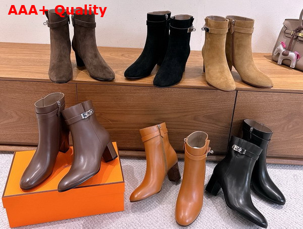 Hermes Saint Germain Ankle Boot in Calfskin Black Replica