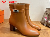 Hermes Saint Germain Ankle Boot in Natural Calfskin Replica