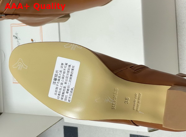 Hermes Saint Germain Ankle Boot in Naturel Calfskin wiht Silver Iconic Buckle Replica