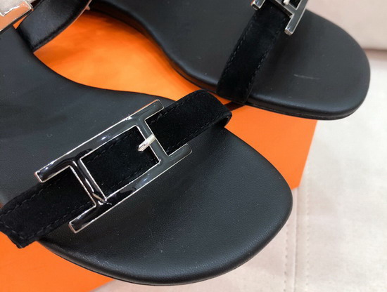 Hermes Sandales Cristal Bois De Santal Noir Replica