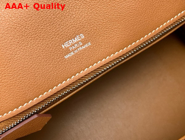 Hermes Shadow Birkin 25 Bag in Gold Brown Swift Calfskin Replica