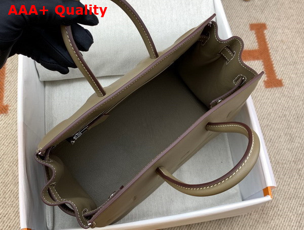 Hermes Shadow Birkin 25 Bag in Grey Swift Calfskin Replica