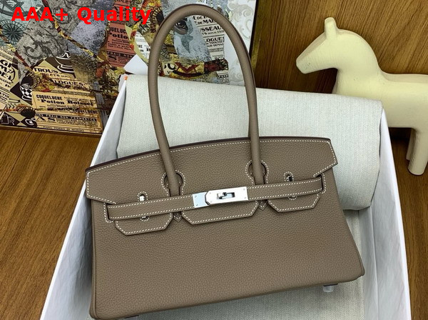 Hermes Shoulder Birkin 29 Bag in Elephant Gray Togo Calfskin Replica