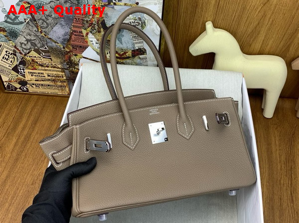 Hermes Shoulder Birkin 29 Bag in Elephant Gray Togo Calfskin Replica