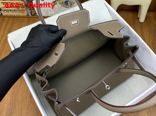 Hermes Shoulder Birkin 29 Bag in Elephant Gray Togo Calfskin Replica