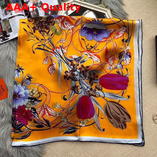 Hermes Silk Scarf 110 Orange Replica