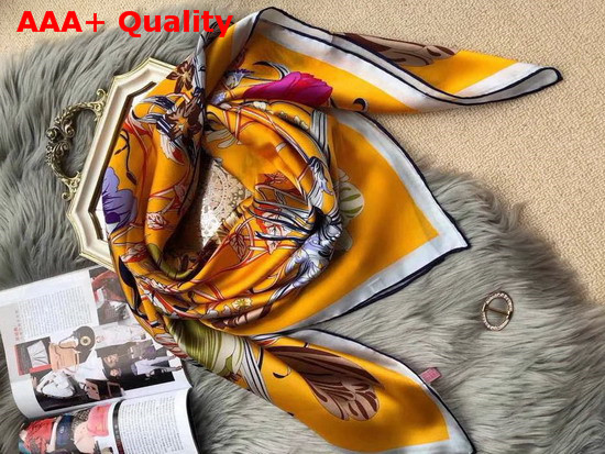 Hermes Silk Scarf 110 Orange Replica