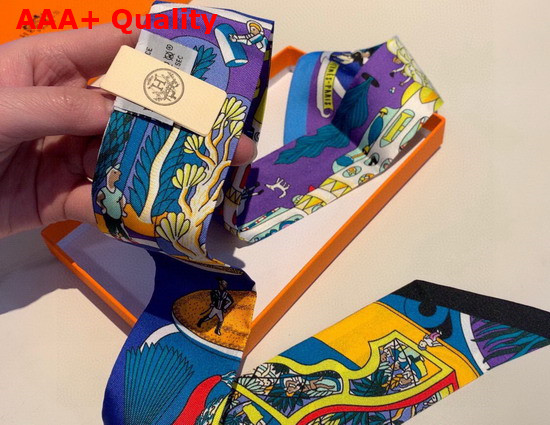 Hermes Silk Twilly Blue Replica