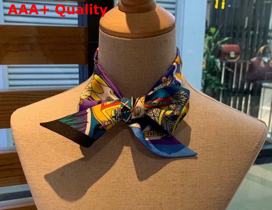 Hermes Silk Twilly Blue Replica