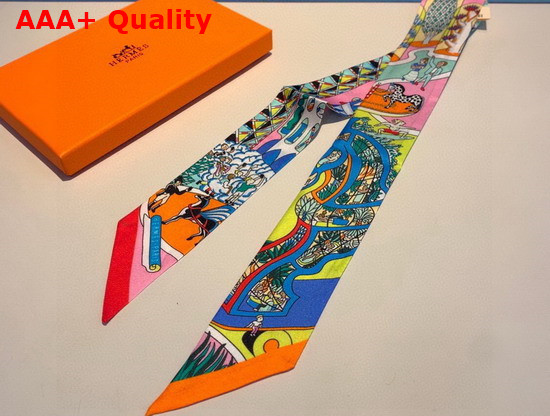 Hermes Silk Twilly Orange Replica