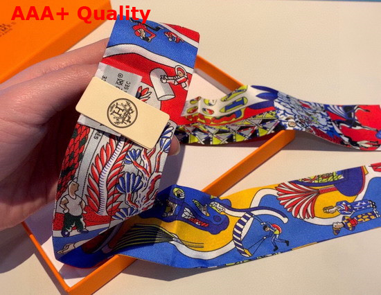 Hermes Silk Twilly Red Replica