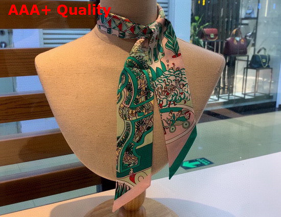 Hermes Silk Twilly Turquoise Replica