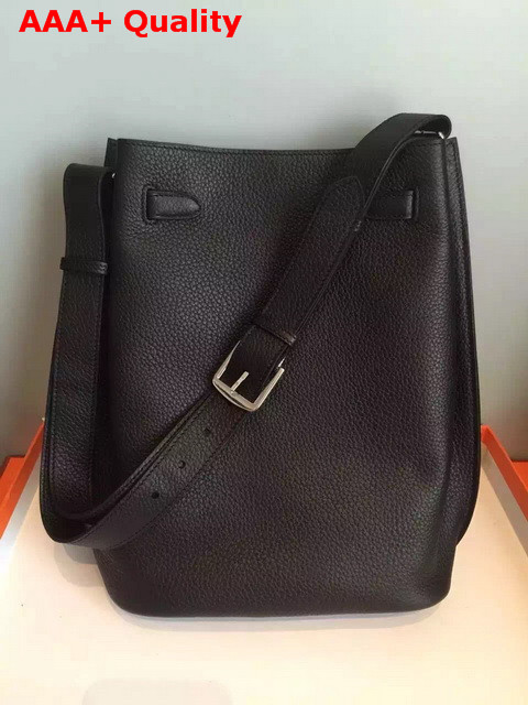 Hermes So Kelly Bag In Black Original Leather Replica