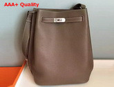 Hermes So Kelly Bag In Elephant Grey Original Leather Replica