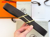 Hermes Swing Belt Buckle Reversible Leather Strap 32mm Noir Chocolate Togo Calfskin Replica