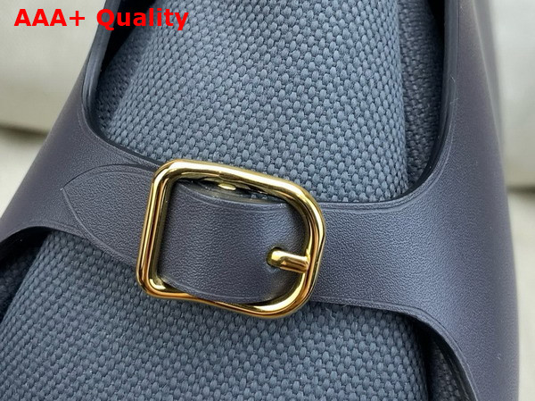 Hermes Tablier Sellier Bag Ardoise Hunter Cowhide Swift Calfskin and Militaire Canvas Replica