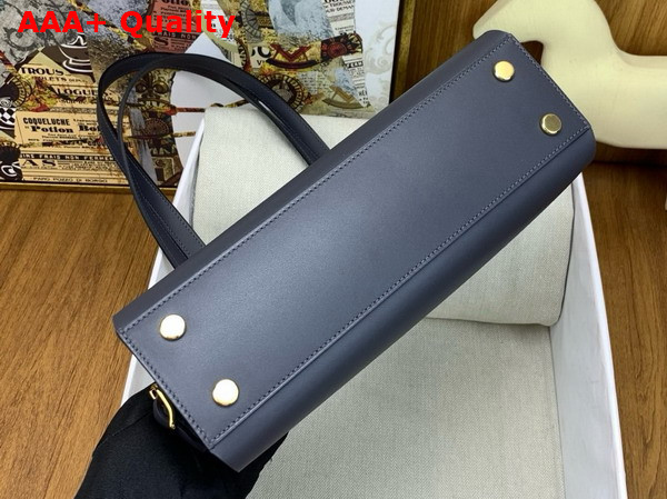 Hermes Tablier Sellier Bag Ardoise Hunter Cowhide Swift Calfskin and Militaire Canvas Replica