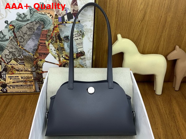 Hermes Tablier Sellier Bag Ardoise Hunter Cowhide Swift Calfskin and Militaire Canvas Replica