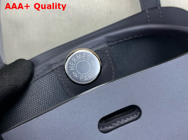 Hermes Tablier Sellier Bag Ardoise Hunter Cowhide Swift Calfskin and Militaire Canvas Replica