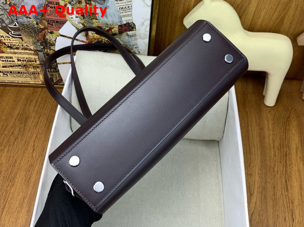 Hermes Tablier Sellier Bag Ebene Hunter Cowhide Swift Calfskin and Militaire Canvas Replica