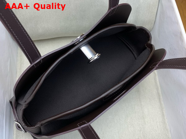 Hermes Tablier Sellier Bag Ebene Hunter Cowhide Swift Calfskin and Militaire Canvas Replica