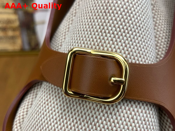 Hermes Tablier Sellier Bag Hunter Cowhide Swift Calfskin and Militaire Canvas Gold and Natural Replica