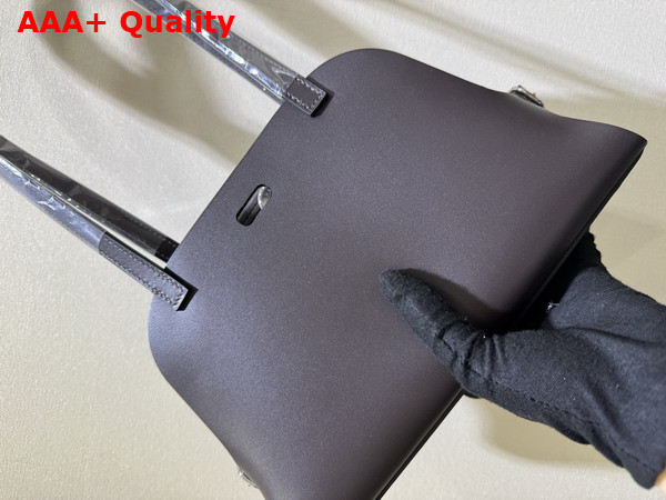 Hermes Tablier Sellier Bag in Ebene Hunter Cowhide Swift Calfskin and Militaire Canvas Replica