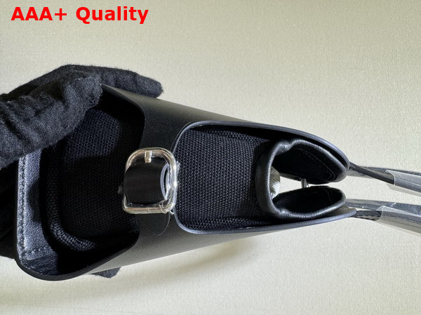 Hermes Tablier Sellier Bag in Noir Hunter Cowhide Swift Calfskin and Militaire Canvas Replica