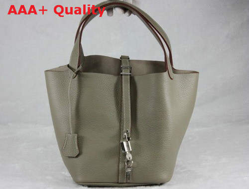 Hermes Picotin Bag in Grey Togo Leather Replica