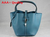 Hermes Togo Leather Picotin Bag Sky Blue Replica