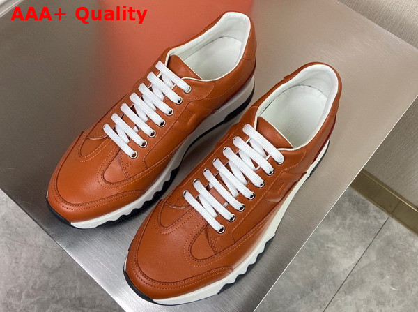 Hermes Trail Sneaker in Brown Calfskin Replica