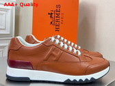 Hermes Trail Sneaker in Brown Calfskin Replica